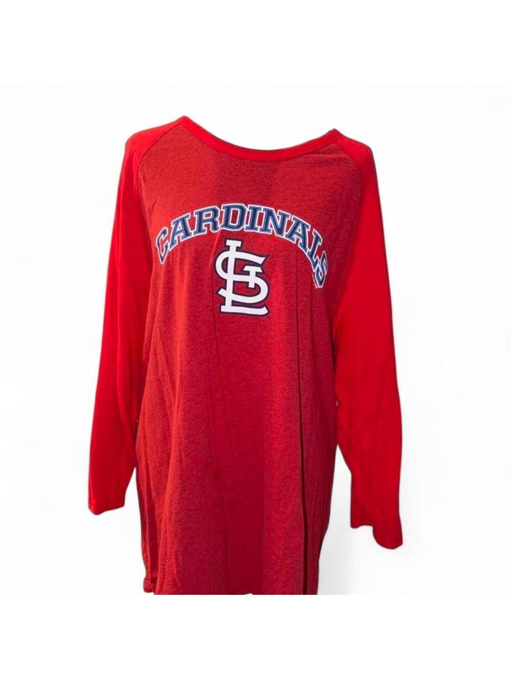 MLB Genuine Merchandise St. Louis Cardinals Raglan Long Sleeve Shirt - 2XL